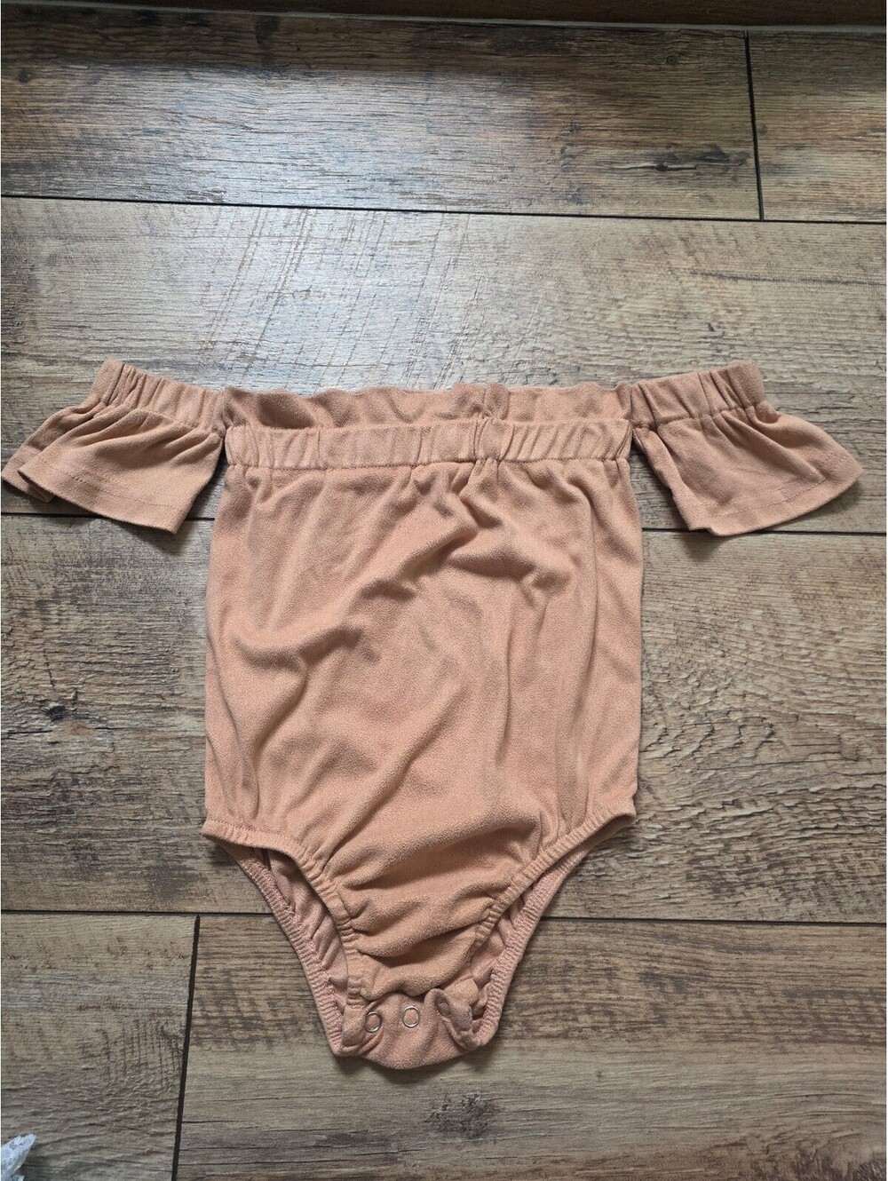 Baileys Blossoms 2t faux suede bodysuit
